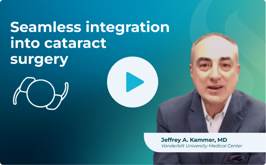 Seamless integration into cataract surgery